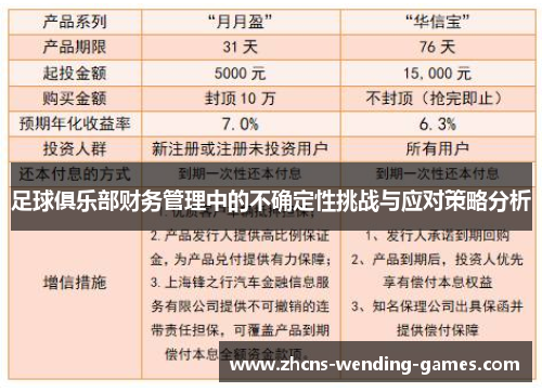 足球俱乐部财务管理中的不确定性挑战与应对策略分析 足球俱乐部财务管理中的不确定性挑战与应对策略分析